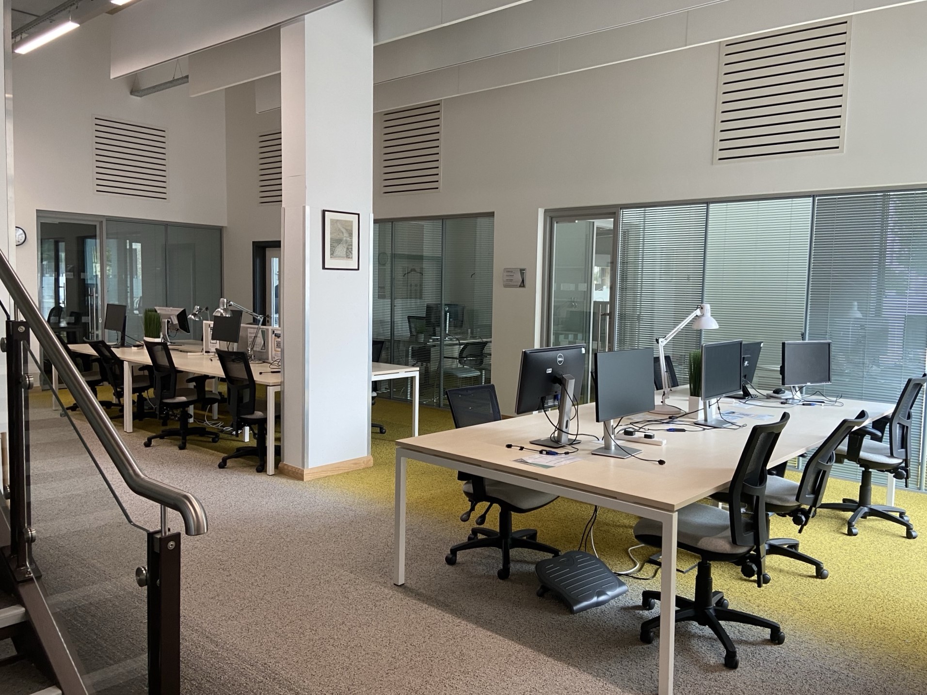 The hot desking area at Eddington