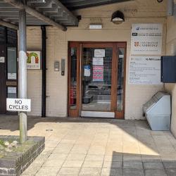 Entrance to Mill Lane Postdoc Centre