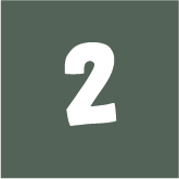 Two Icon of a white number two on a dark green background